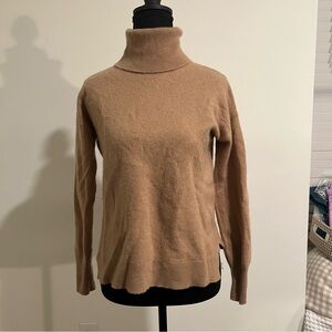 Halogen Tan Camel Cowl Neck Sweater